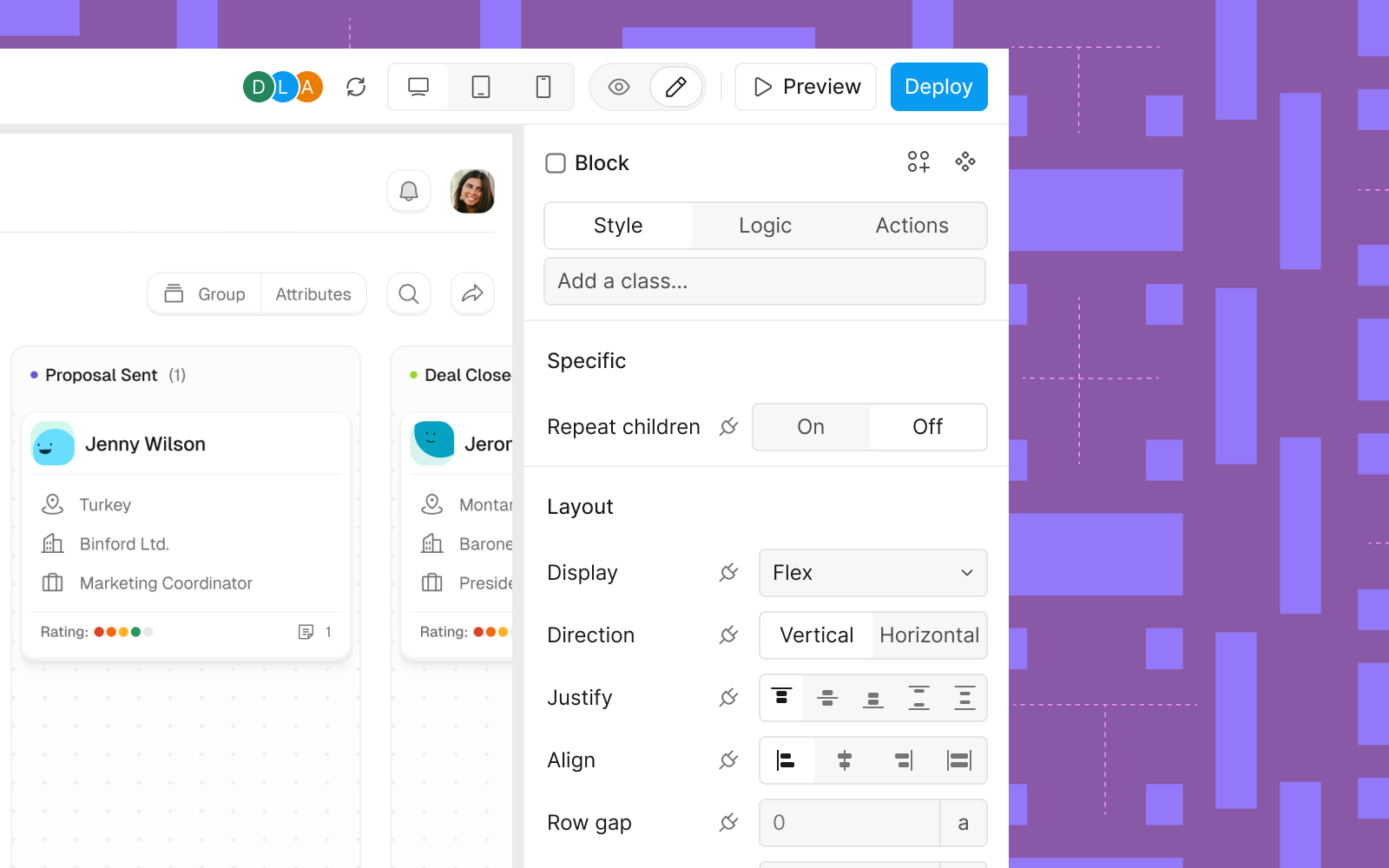 Build your logic and automation with the workflow editor